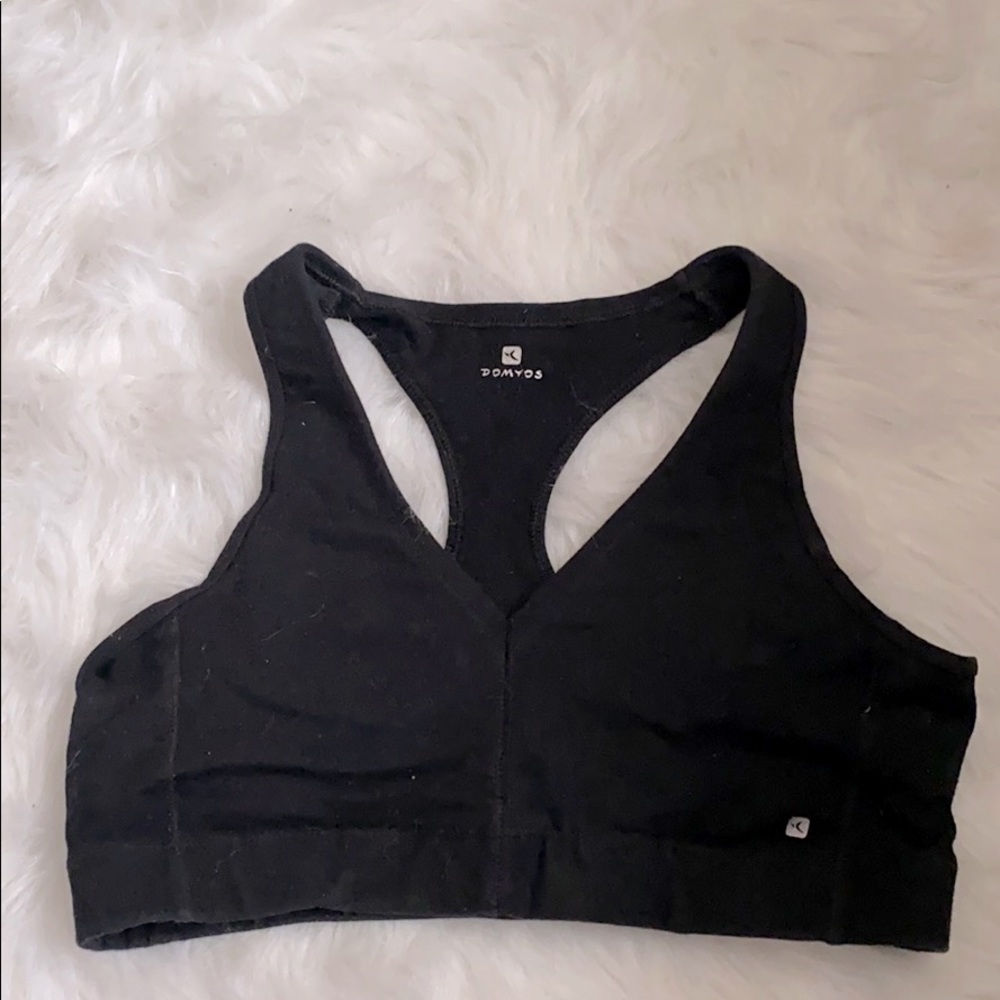 Black Unpadded Sports Bra Size Small